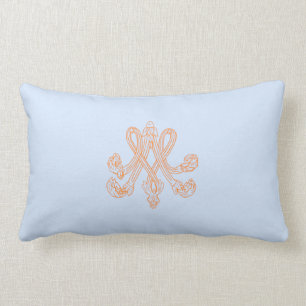 Marie Antoinette - Monogram - Monogram initials Lumbar Pillow