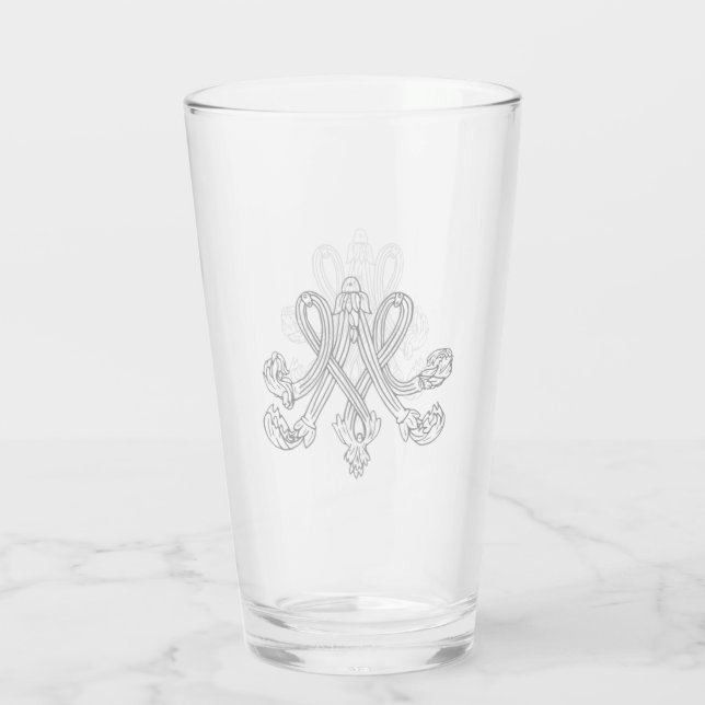 Marie Antoinette - Monogram - Royal Monogram Glass (Back)