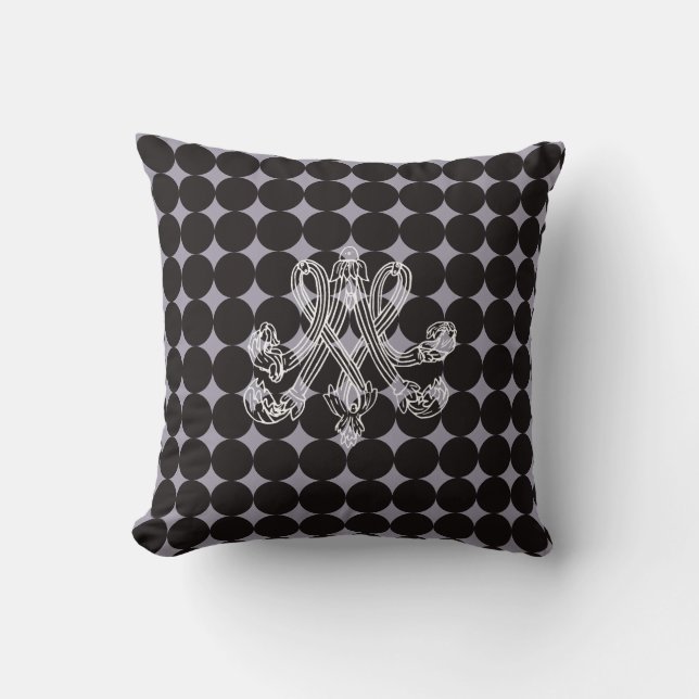 Marie Antoinette – Monogramm – Monogram initials Throw Pillow (Front)