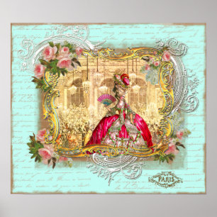 Marie Antoinette Party à Versailles Poster Imprime