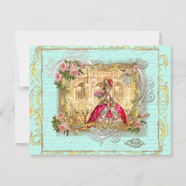 Marie Antoinette Party at Versailles Postcard Card (Front)