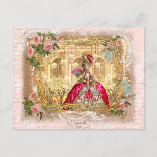 Marie Antoinette Party in Pink at Versailles Invitation