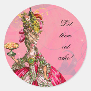 Marie Antoinette & Peacock French Pastry Stickers