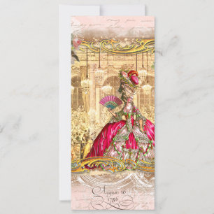 Marie Antoinette Pink Party at Versailles Invitation