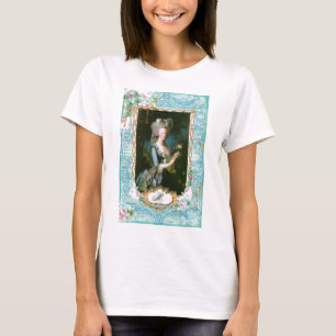 Marie Antoinette Pink Roses n Lace T-Shirt