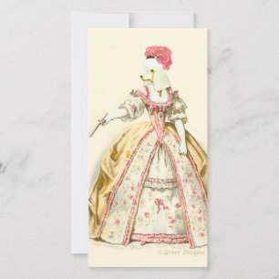Marie Antoinette Poodle Fashion Plate Stationery