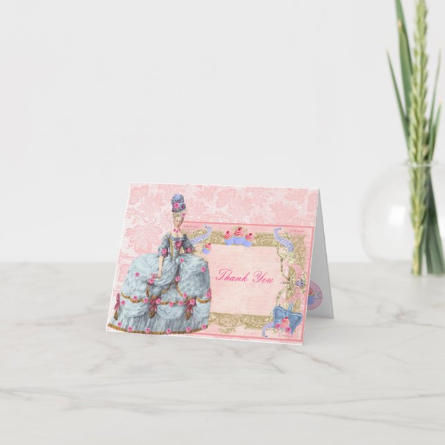 Marie Antoinette Queen of France  Thank You Card (Front)