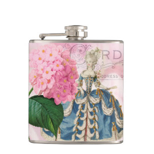 Marie Antoinette Redoute Flowers Wrapped Flask