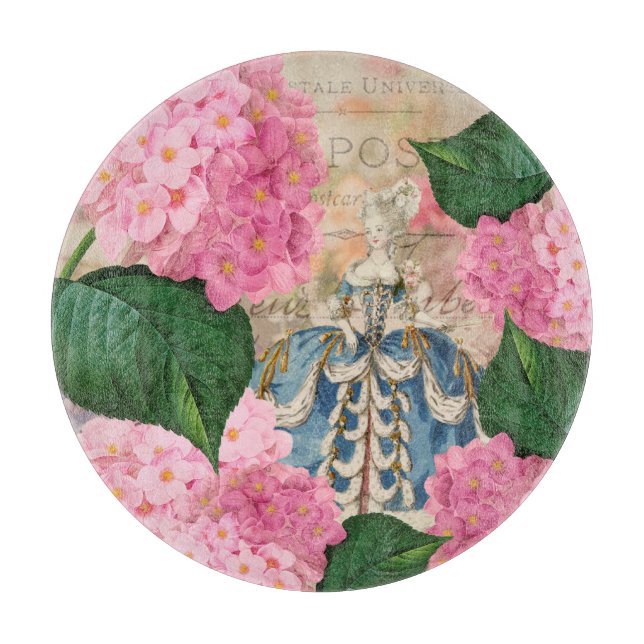 Marie Antoinette Redoute Round Cutting Board (Front)
