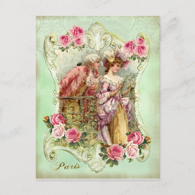 Marie Antoinette Rococo Amateurs Carte postale Dam (Devant)