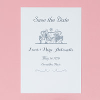 Marie Antoinette Rococo Blue Enregistrer la carte 