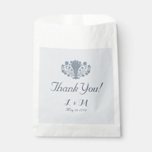 Marie Antoinette Rococo Dusty Blue Thank You Favour Bag