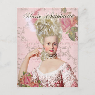 Marie Antoinette  RosePink Portrait Postcard