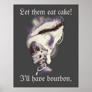 Marie Antoinette Skull - Cake & Bourbon Poster