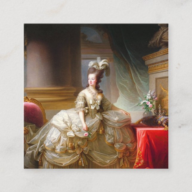 Marie Antoinette Square Business Card (Front)