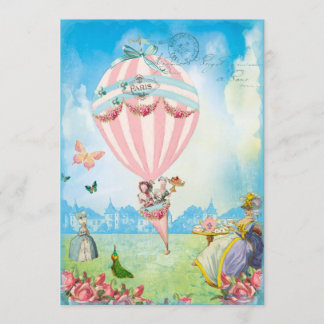 Marie Antoinette Tea at Versailles Lawn Party Invitation