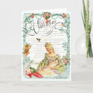 Marie Antoinette Valentine Holiday Card