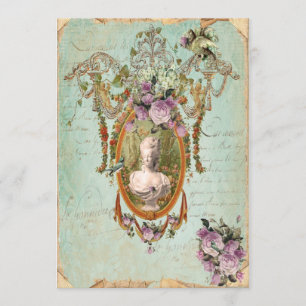 Marie Antoinette Versailles Ancient Gardens 5 x 7 Invitation