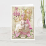 Marie Antoinette  Versailles Pink Christmas Card<br><div class="desc">Marie Antoinette  Versailles Pink Christmas Card Roses Tree

マリーアントワネットの「ヴェルサイユのクリスマス」のグリーティングカードです。</div>