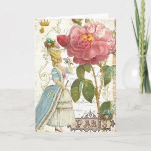 Marie Antoinette Versailles Stationery Garden Rose Note Card