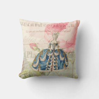 Marie Antoinette Vintage French Throw Pillow