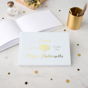 Marie Antoinette Wedding Rococo Dusty Blue Guest Book