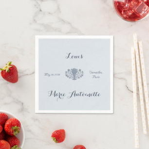 Marie Antoinette Wedding Rococo Dusty Blue Napkin