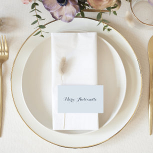 Marie Antoinette Wedding Rococo Dusty Blue Place Card