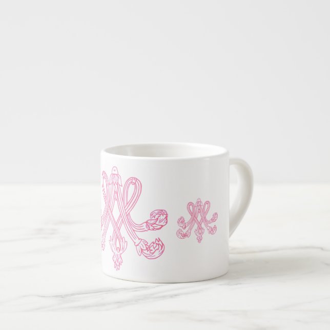 Marie Antoinette - white Royal Monogram Espresso Cup (Front Right)
