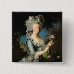 Marie Antoinette  with a Rose, 1783 2 Inch Square Button