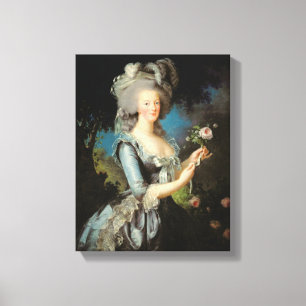 Marie Antoinette  with a Rose, 1783 Canvas Print