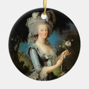 Marie Antoinette with a Rose, 1783 Ceramic Ornament