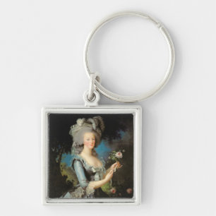 Marie Antoinette with a Rose, 1783 Keychain
