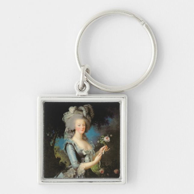 Marie Antoinette with a Rose, 1783 Keychain (Front)