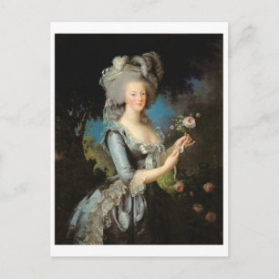 Marie Antoinette with a Rose, 1783 Postcard