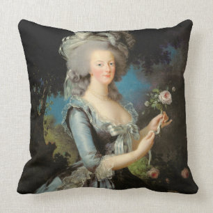 Marie Antoinette with a Rose, 1783 Throw Pillow