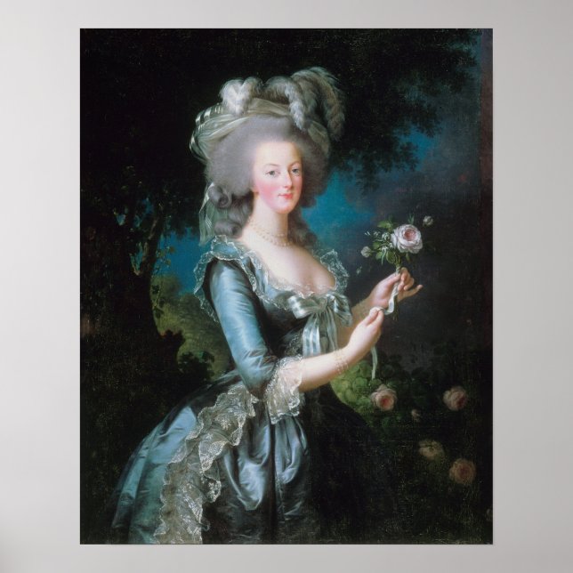 Marie Antoinette with a Rose by Elisabeth Le Brun  Poster (Front)
