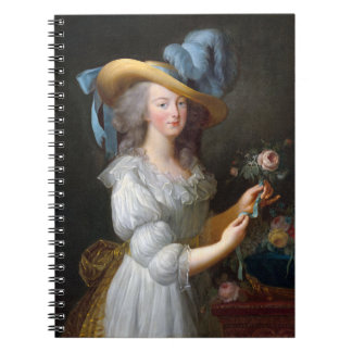 Marie Antoinette with a rose Notebook