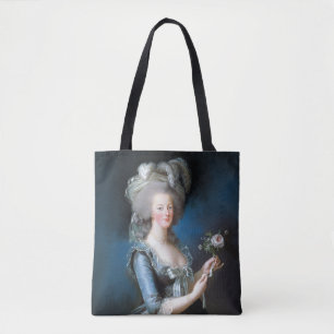 Marie Antoinette with a rose Tote Bag