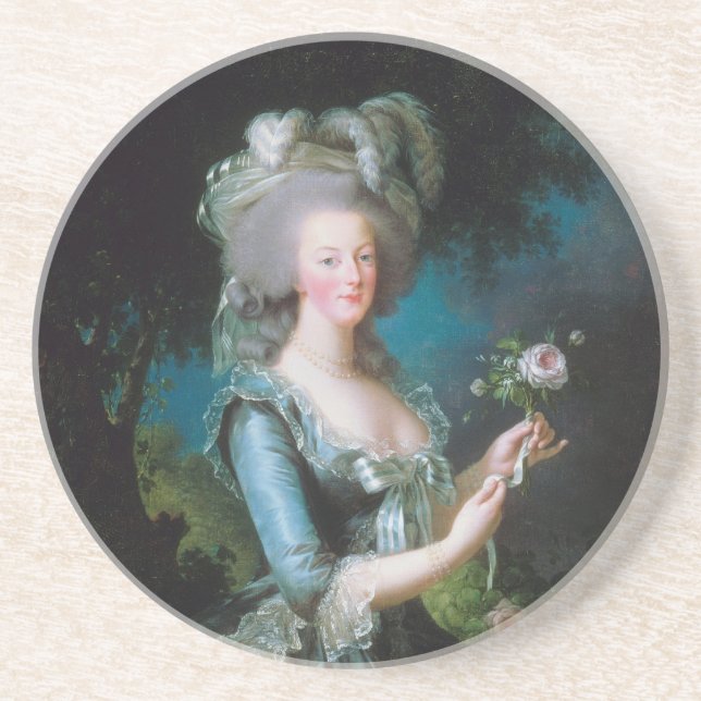 Marie-Antoinette with the Rose by Elisabeth Lebrun Coaster (Front)