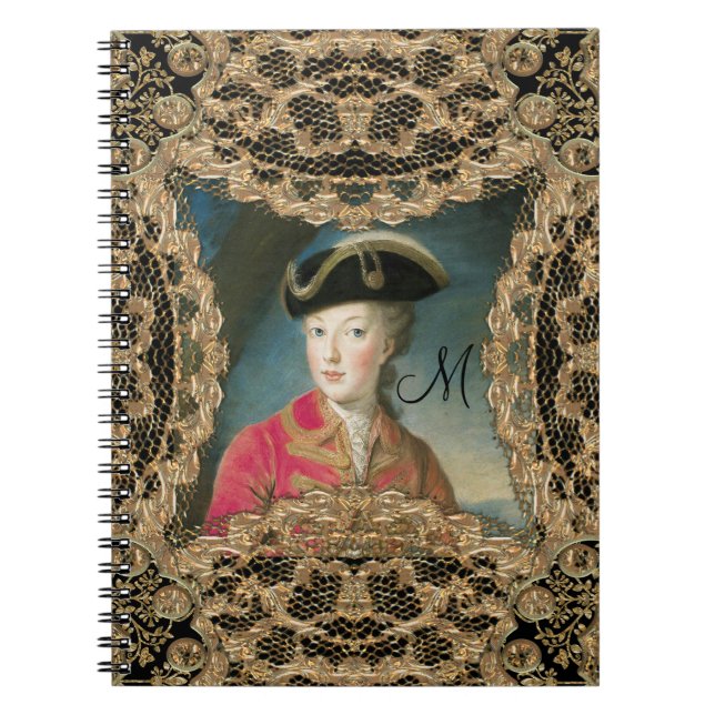 Marie Antoinette Youth Baroque  Monogram Notebook (Front)