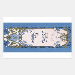 Marie Antoinette's Blue Bookplate Sticker