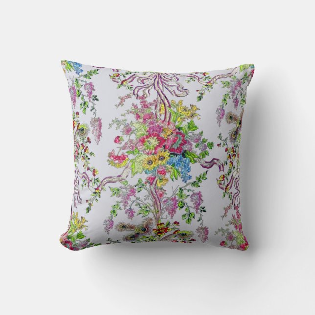 Marie Antoinette's Boudoir Throw Pillow (Front)