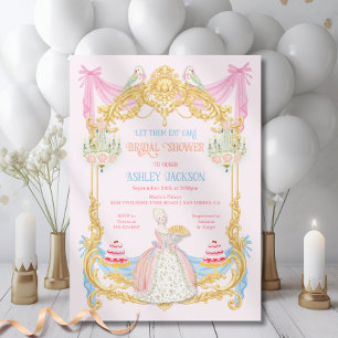 Marie Antoniette Let them eat cake Bridal Shower Invitation