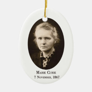 Marie Curie Ceramic Ornament