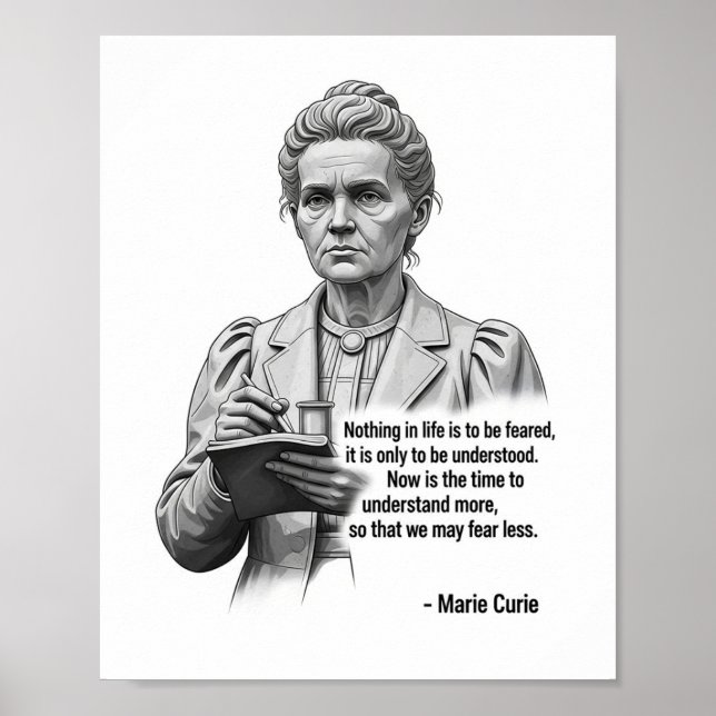 Marie Curie Inspirational Science Poster – Pioneer (Front)