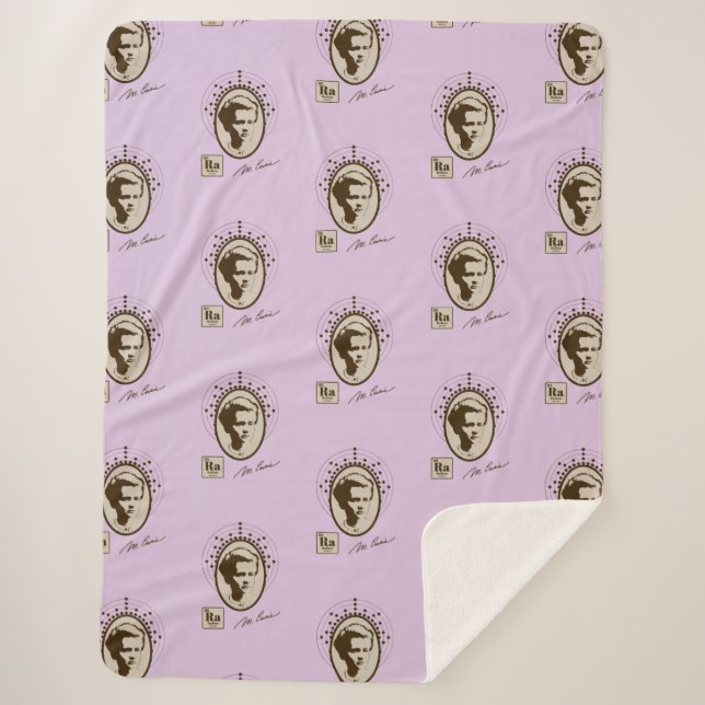 Marie Curie - Lavender Sherpa Blanket (Front)
