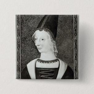 Marie d'Anjou  Queen of France 2 Inch Square Button