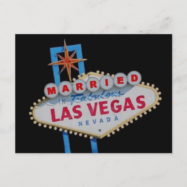 MARIÉ Dans Fabulous Las Vegas Carte Postale (Devant)