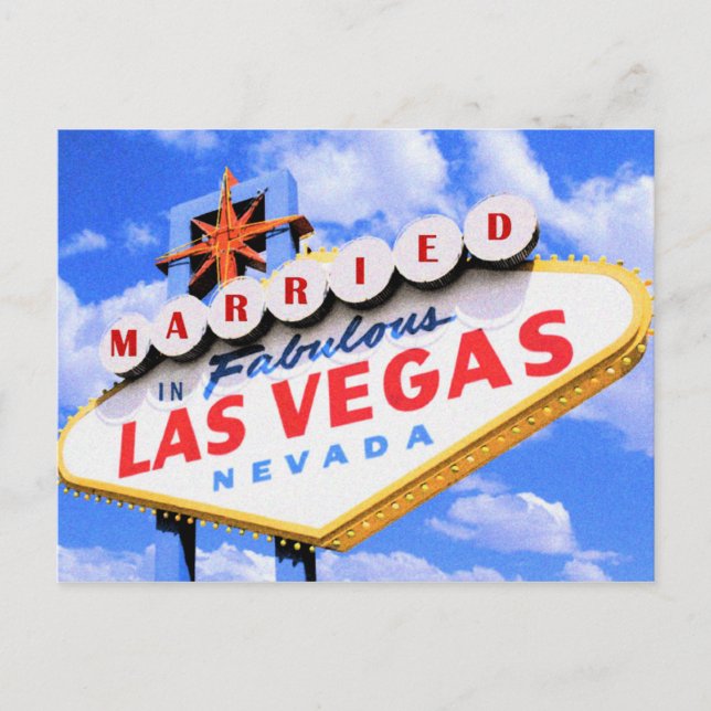 MARIÉ Dans Fabulous Las Vegas Carte Postale (Devant)